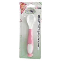Colher Ponta Flexível Com Ventosa Papinha Rosa Pais & Filhos