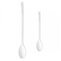 Colher Profissional Cabo Longo PP 30cm 60cm Branca 2un