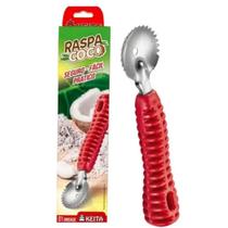 Colher Raspadora Aço Inox Raspa Coco Seguro e Prático