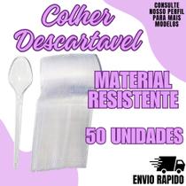 Colher Refeição Descartavel Marmitex Churrasco Almoço Branco Colher Refeição Descartavel Marmitex Churrasco Almoço Branco