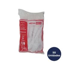 Colher reforçada master branca mexabem pacote com 50 Colher reforçada master branca mexabem pacote com 50