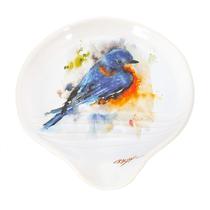 Colher Rest DEMDACO Dean Crouser Bluebird em aquarela 13 cm Colher Rest DEMDACO Dean Crouser Bluebird em aquarela 13 cm