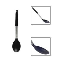 Colher Servir Silicone Inox Preto Linha Facile