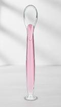 Colher Silicone Bebê Com Base Fixa Rosa Colher Silicone Bebê Com Base Fixa Rosa
