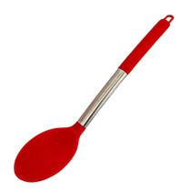 Colher Silicone Cabo de Inox para Servir Arroz Utensilio de Silicone