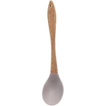 Colher silicone cabo madeira cz 31cm - hauskraft Colher silicone cabo madeira cz 31cm - hauskraft