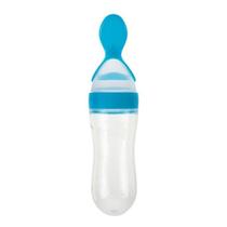 Colher silicone dosadora 90 ml azul