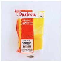 Colher sobremesa amarela c/ 50 un