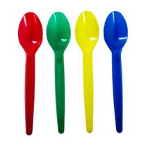 Colher Sobremesa Cores Sortidas 50 Unidades Plastilânia