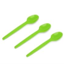 Colher Sobremesa Descartável Bolos e Doces Verde - 50 unid