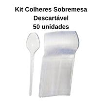 Colher Sobremesa Descartável Transparente Para Festa Bolo No Pote E Açaí - 50 Unidades - NoBrand Colher Sobremesa Descartável Transparente Para Festa Bolo No Pote E Açaí - 50 Unidades - NoBrand