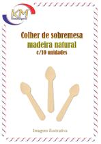 Colher sobremesa madeira natural c/10 unid.- colher descartável, ovo de colher, biodegradável (3882) Colher sobremesa madeira natural c/10 unid.- colher descartável, ovo de colher, biodegradável (3882)