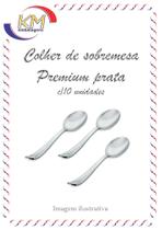 Colher sobremesa Premium prata c/10 unid - ovo de colher, sobremesa em geral, páscoa (14903)