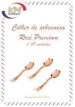 Colher sobremesa Rosé Premium c/ 08 unid - ovo de colher, sobremesa em geral, páscoa (15786)