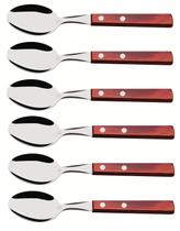 Colher Sobremesa Tramontina Cabo Madeira 6 Peças Polywood