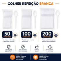 Colher Sopa Refeição Descartável Reforçada Caldo Feijoada Grande 50 100 200 Un Colher Sopa Refeição Descartável Reforçada Caldo Feijoada Grande 50 100 200 Un