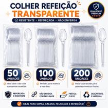 Colher Sopa Refeição Descartável Reforçada Caldo Feijoada Grande 50 100 200 Un Colher Sopa Refeição Descartável Reforçada Caldo Feijoada Grande 50 100 200 Un