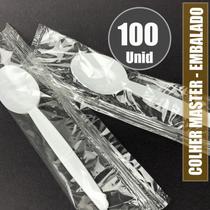 Colher super reforçada em sache com 100 unid 16cm master Colher super reforçada em sache com 100 unid 16cm master