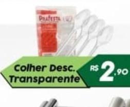 Colher transparente com 100 unidade