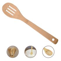 Colher Vazada Bambu 30cm Orgânica Natural Cozimento Arroz