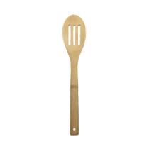 Colher Vazada de Bambu Mozcada 30cm Orgânica Multiuso