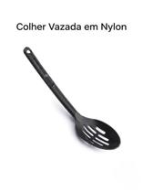 Colher Vazada de Nylon Preta Colher Vazada de Nylon Preta