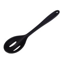 Colher Vazada De Silicone Preta 27.5Cm - Bono Home