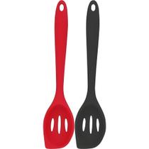 Colher Vazada em Silicone 27,5cm - Cores Sortidas Colher Vazada em Silicone 27,5cm - Cores Sortidas