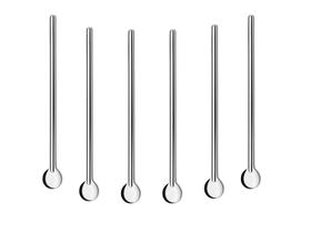 Colheres Bailarina de Inox Simonaggio para Mexer Sucos e Drinks - 6 Peças Colheres Bailarina de Inox Simonaggio para Mexer Sucos e Drinks - 6 Peças