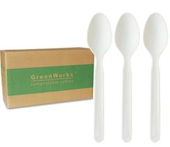 Colheres compostáveis GreenWorks 1000 BPI Certified 7 Series