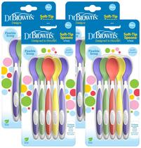 Colheres de alimentação Dr. Brown's Soft-Tip para crianças pequenas, pacote com 24