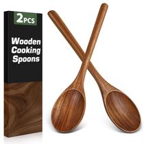 Colheres de Cozinha de Madeira MemoGem 30 cm em Madeira de Acácia, 2 Peças Colheres de Cozinha de Madeira MemoGem 30 cm em Madeira de Acácia, 2 Peças