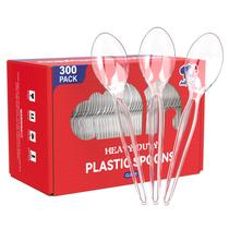 Colheres de plástico descartáveis JOLLY CHEF 300 Count Clear Colheres de plástico descartáveis JOLLY CHEF 300 Count Clear