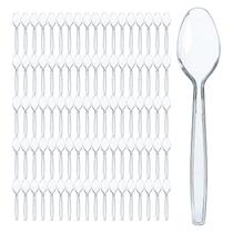 Colheres de plástico descartáveis Prestee 500 Clear 15 cm 500 unidades