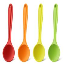 Colheres de servir de silicone Armrouns Kitchen, conjunto de 4