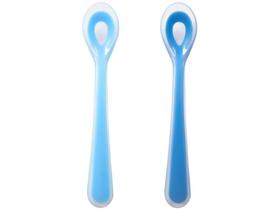 Colheres de Silicone 2un. Azul Kababy