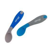 Colheres de Silicone Termosensíveis Azul e Cinza - Clingo