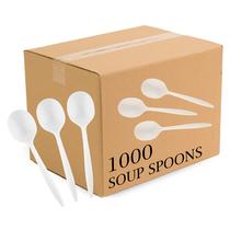 Colheres de sopa de plástico descartáveis Plasticpro 1000 White