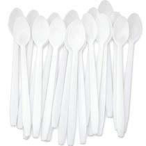 Colheres de sundae Avant Grub, extra longas, resistentes, brancas, 20 cm, 100 quilates