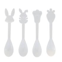 Colheres Decorativas de Páscoa - Branco - 12 unidades - Festplastik - Rizzo Colheres Decorativas de Páscoa - Branco - 12 unidades - Festplastik - Rizzo