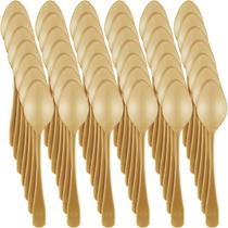 Colheres descartáveis Nuogo Gold 500 unidades para sobremesas 9,5 cm