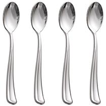 Colheres descartáveis WDF Silver Plastic, pacote com 100 unidades, 17,5 cm, resistentes