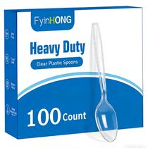 Colheres FYIN-HONG Pacote com 100 Unidades, Resistentes, Transparente e Livre de BPA Colheres FYIN-HONG Pacote com 100 Unidades, Resistentes, Transparente e Livre de BPA