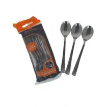 Colheres Luxo Para Sobremesa Silver Plastic 10Un