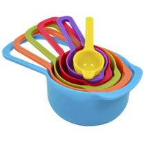 Colheres Medidoras para Receitas com 6 Unidades Plastica Coloridas