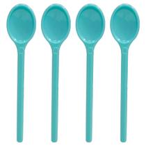 Colherzinha de Sobremesa Mini Azul Bebe Com 50 Unidades