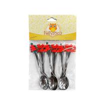 Colherzinha Decorada Árvore Feliz Natal - 06 Unidades - Nelyzoca - Rizzo