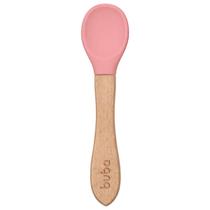 Colherzinha Silicone e Cabo de Bambu Buba para Introdução Alimentar Higiênica Ideal para as Gengivas Sensíveis do Bebê BPA free