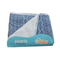 Colibri Manta Sherpa Tricot Dupla Face Azul