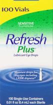 Colírio Allergan Refresh Plus Lubrificante, pacote com 1 pacote (100 frascos)
